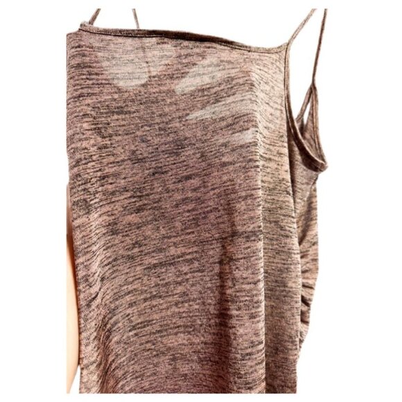 Express Ruched Side Cami Top Size M | Brown Sleeveless Stretch Tank Blouse - Picture 3 of 4